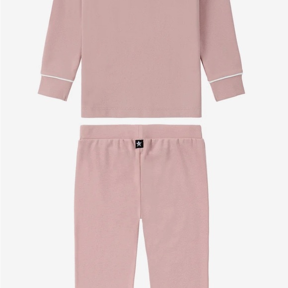 Petit Clair pc basic sz 4-6 girls light pink two piece pajama - Picture 2 of 6